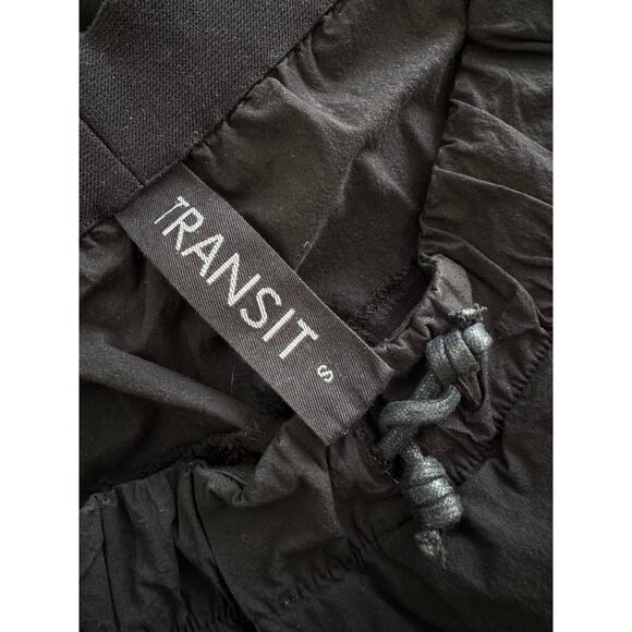 Transit Cotton Wide Cropped Easy Pants Black - Picture 6 of 6